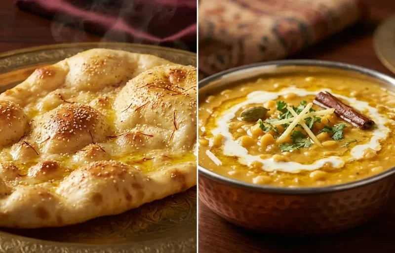 Taftan Bread with Chana Dal Sultani