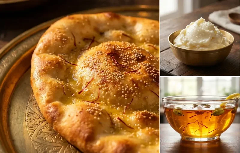 Taftan with White Butter and Chashni