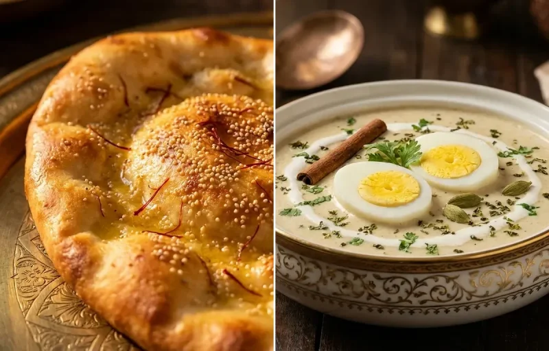 Taftan with Egg Malai Curry