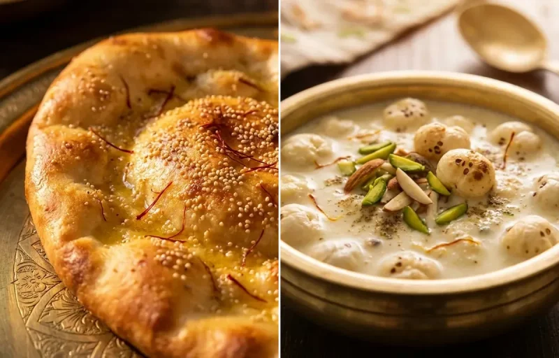 Taftan with Makhane ki Kheer