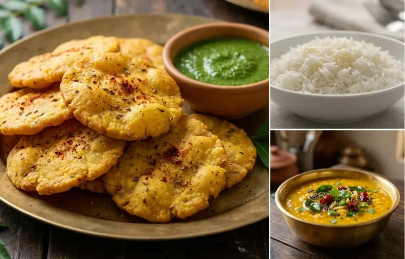Tallele Thanthi with Steamed Basmati Rice and Dalithoy