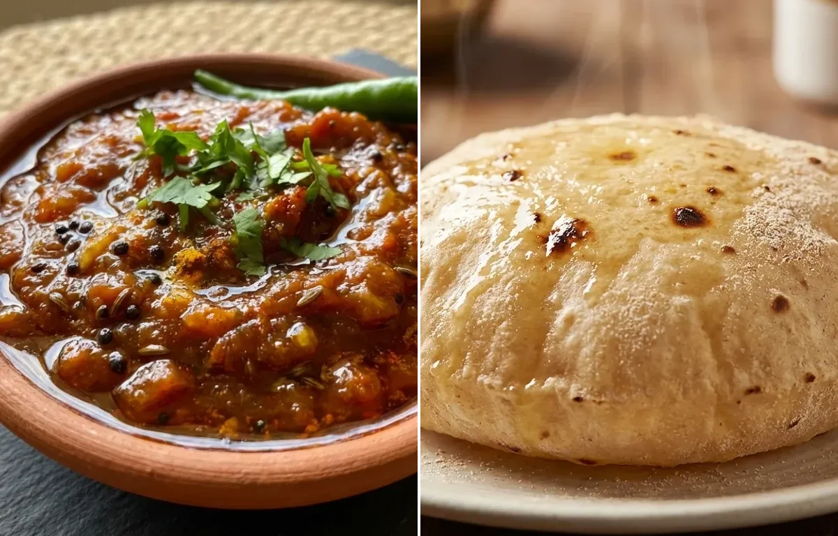 Tamate ji Chutney with Phulka