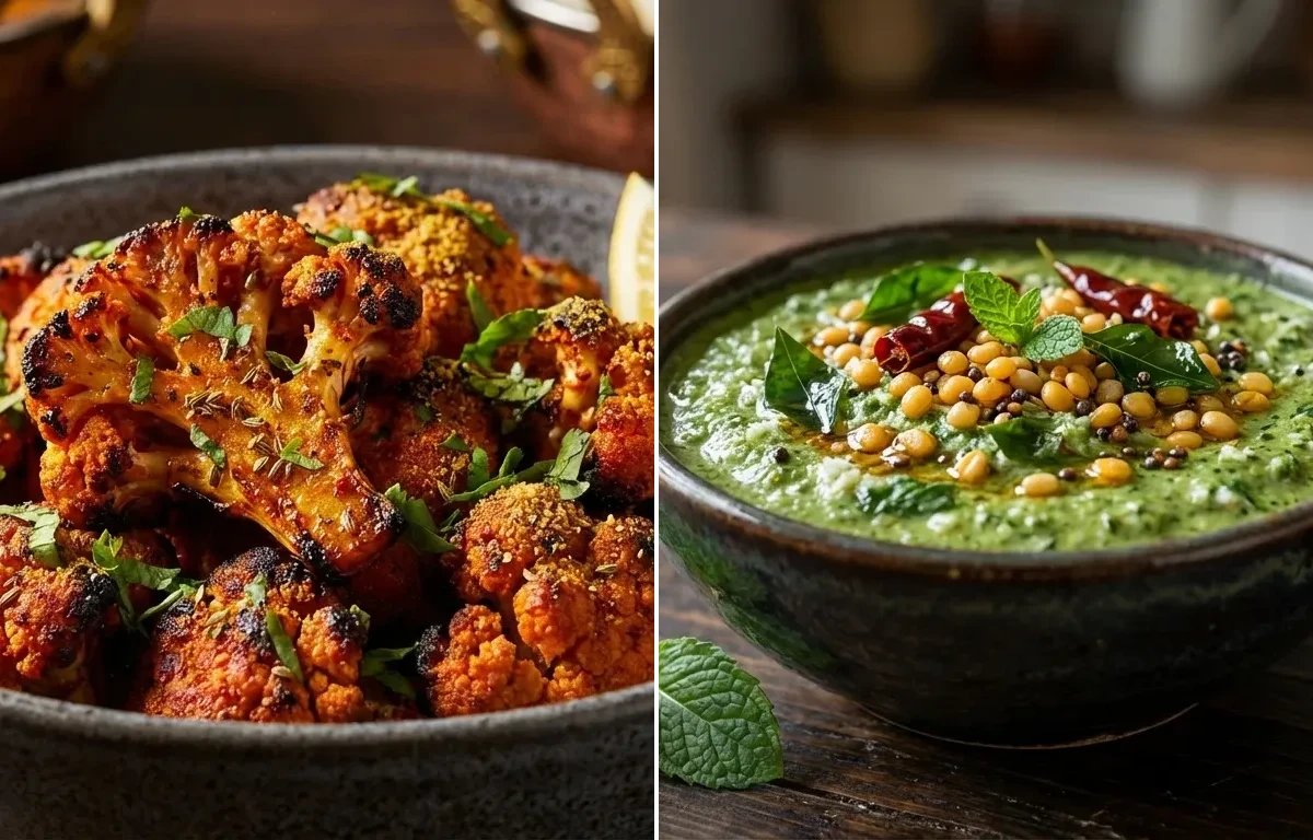 Tandoori Gobi with Pudhina Chutney