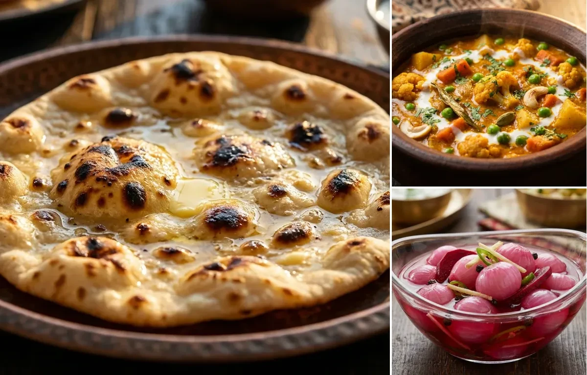 Tandoori Roti with Vegetable Handi and Sirke Wale Pyaaz