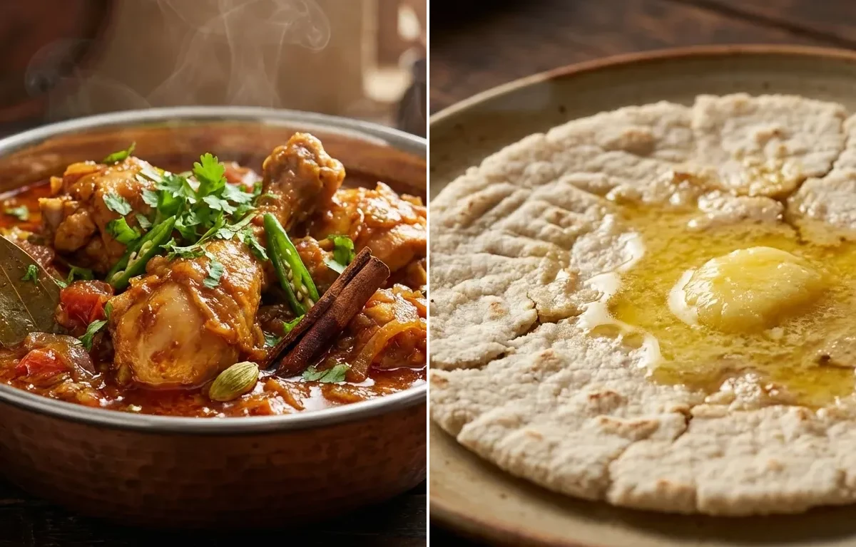 Tariwala Chicken with Jowar Bhakri