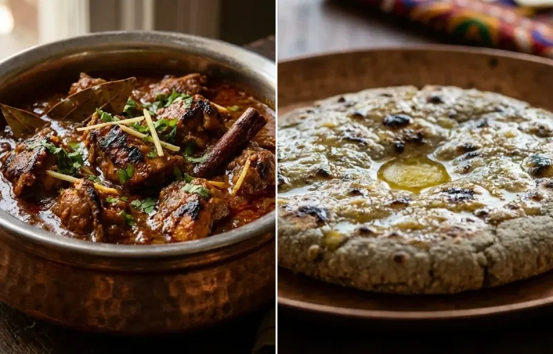 Teetar Curry with Bajra Roti