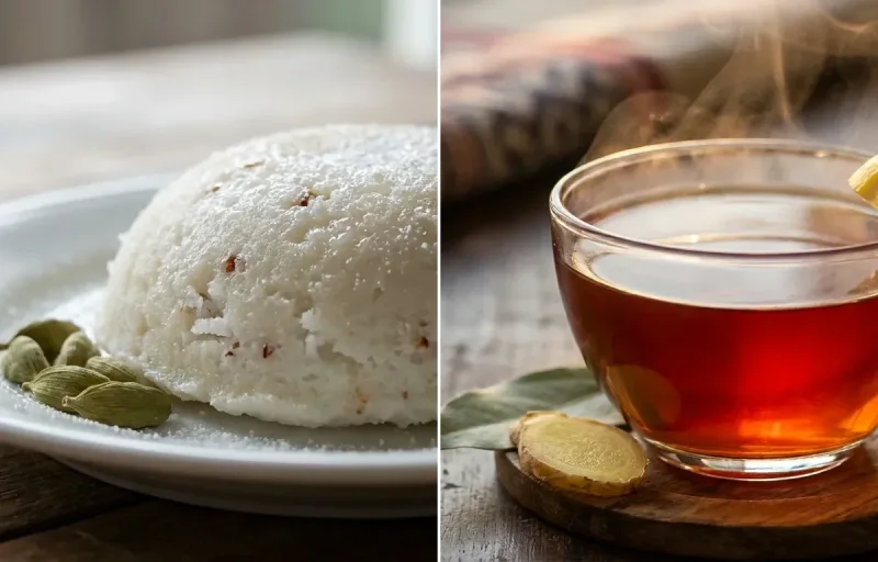 Tekeli Pitha with Assamese Red Tea