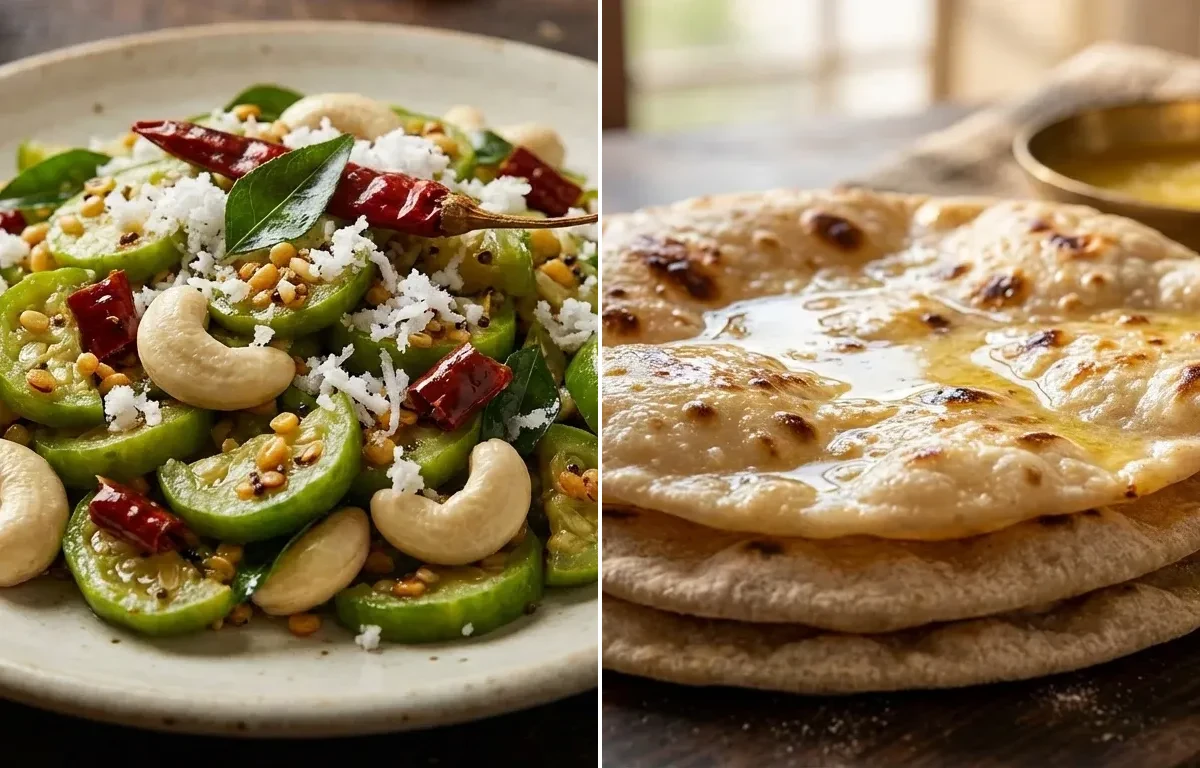 Tendli Bibbe Upkari with Chapati