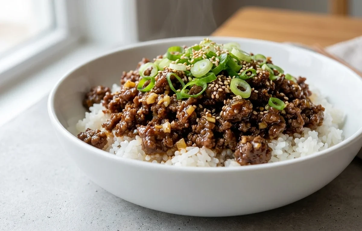 Thai Chicken Salad with Korean Beef Bowl