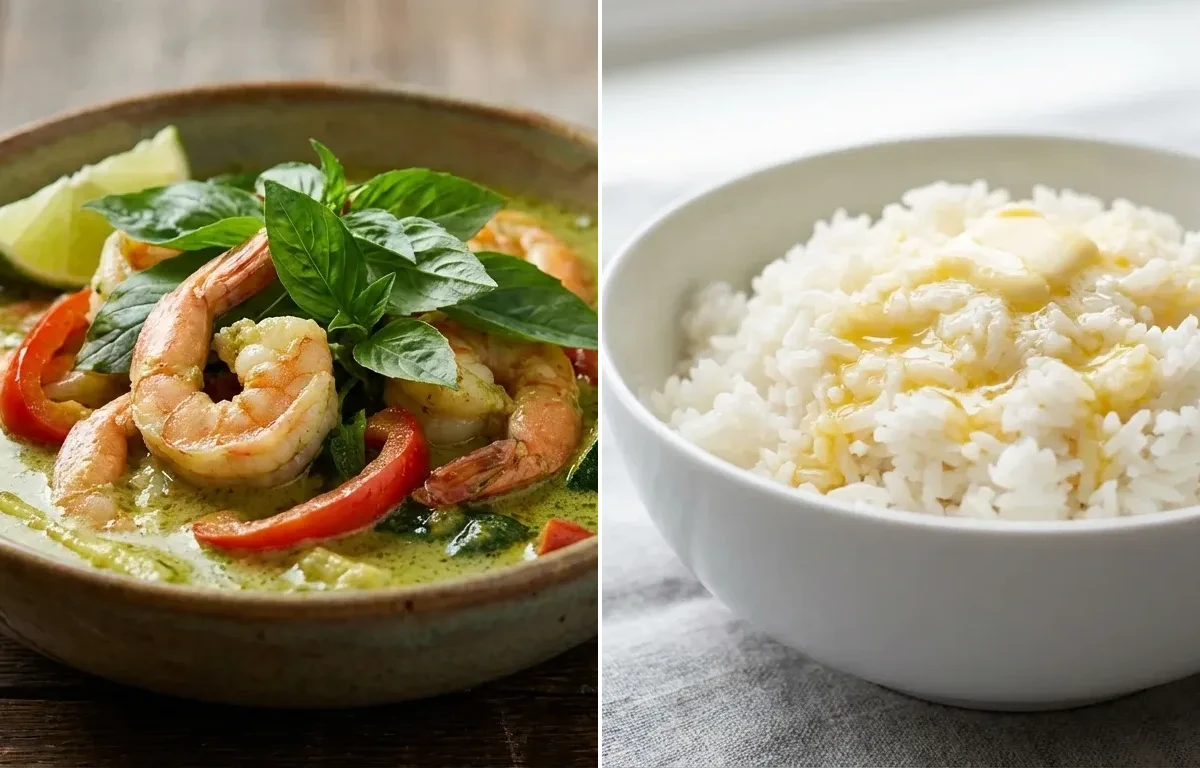 Thai Green Curry with Shrimp with Jasmine Rice