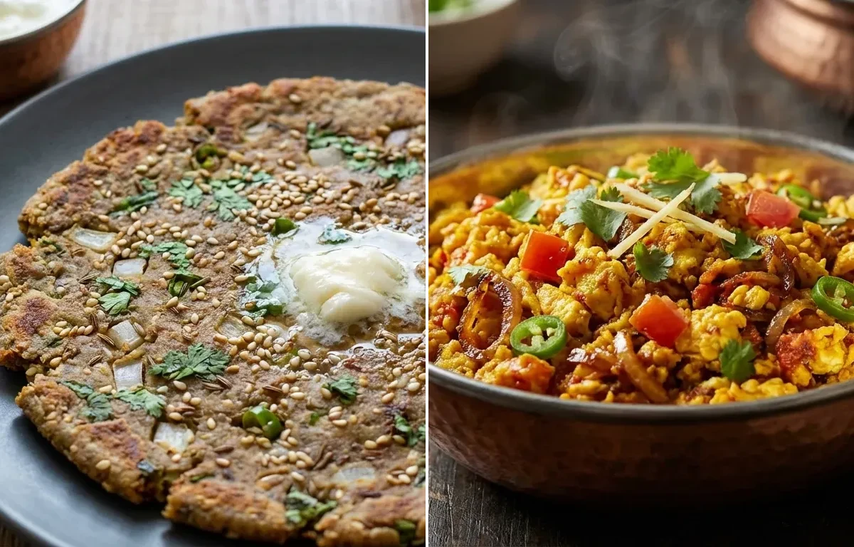 Thalipeeth with Anda Bhurji