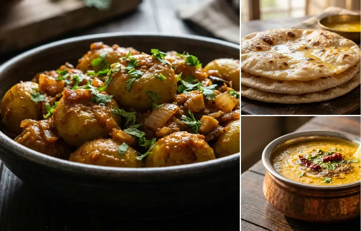 Tinda Masala with Chapati and Dal Fry