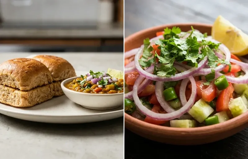 Tofu Akuri + Pav (whole wheat)