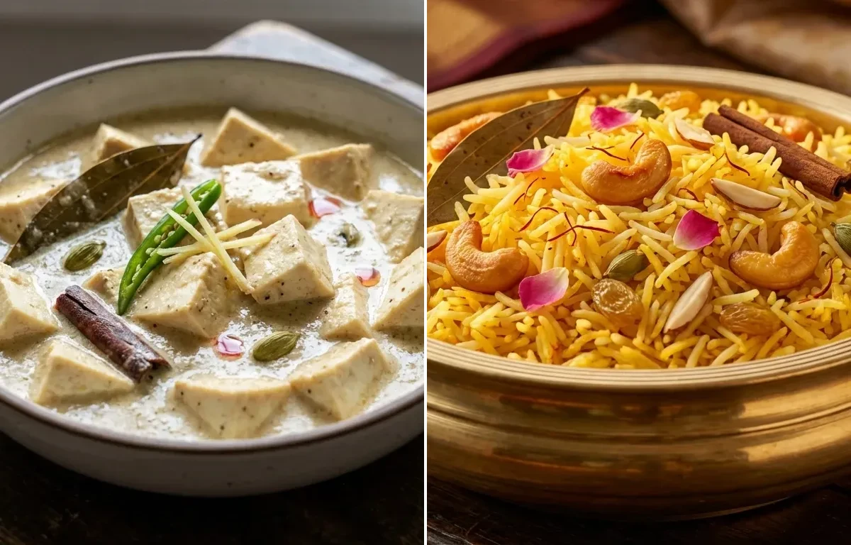 Tofu Rezala with Kesar Pulao