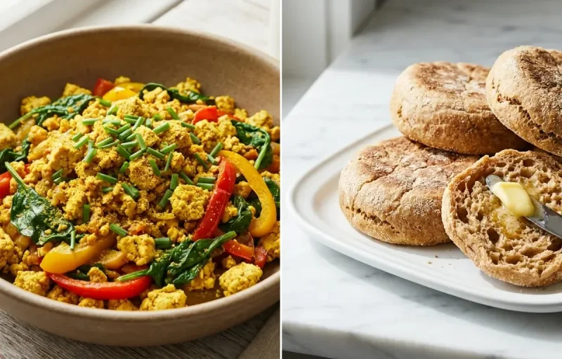 Tofu Scramble with Whole Grain English Muffins