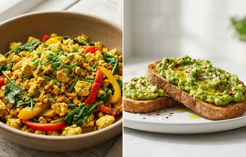 Tofu Scramble with Whole Grain Toast Menopause