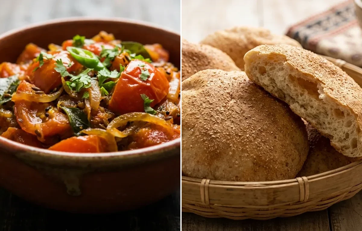 Tomato Bhaji with Goan Poee Bread