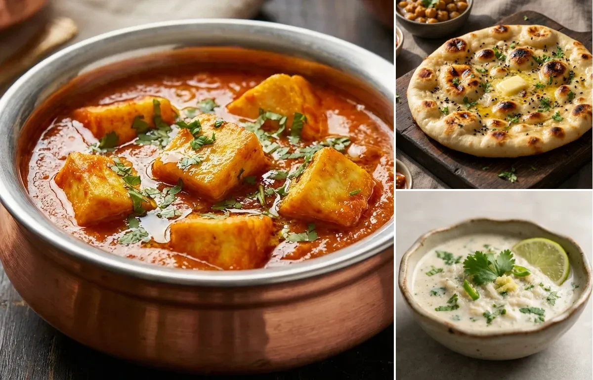 Tomato Chaman with Kulcha and Mooli Chutney