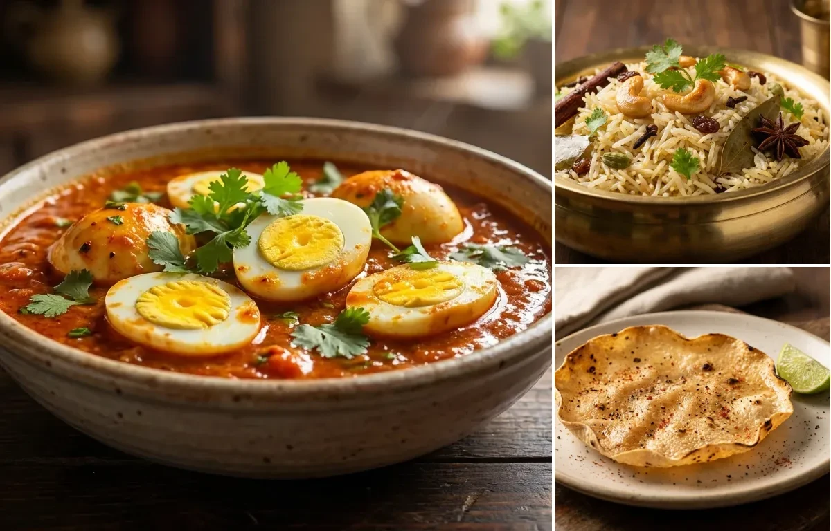 Tomato Egg Curry with Ghee Rice