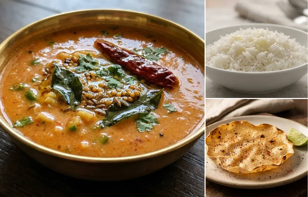 Tomato Kadhi with Steamed Basmati Rice