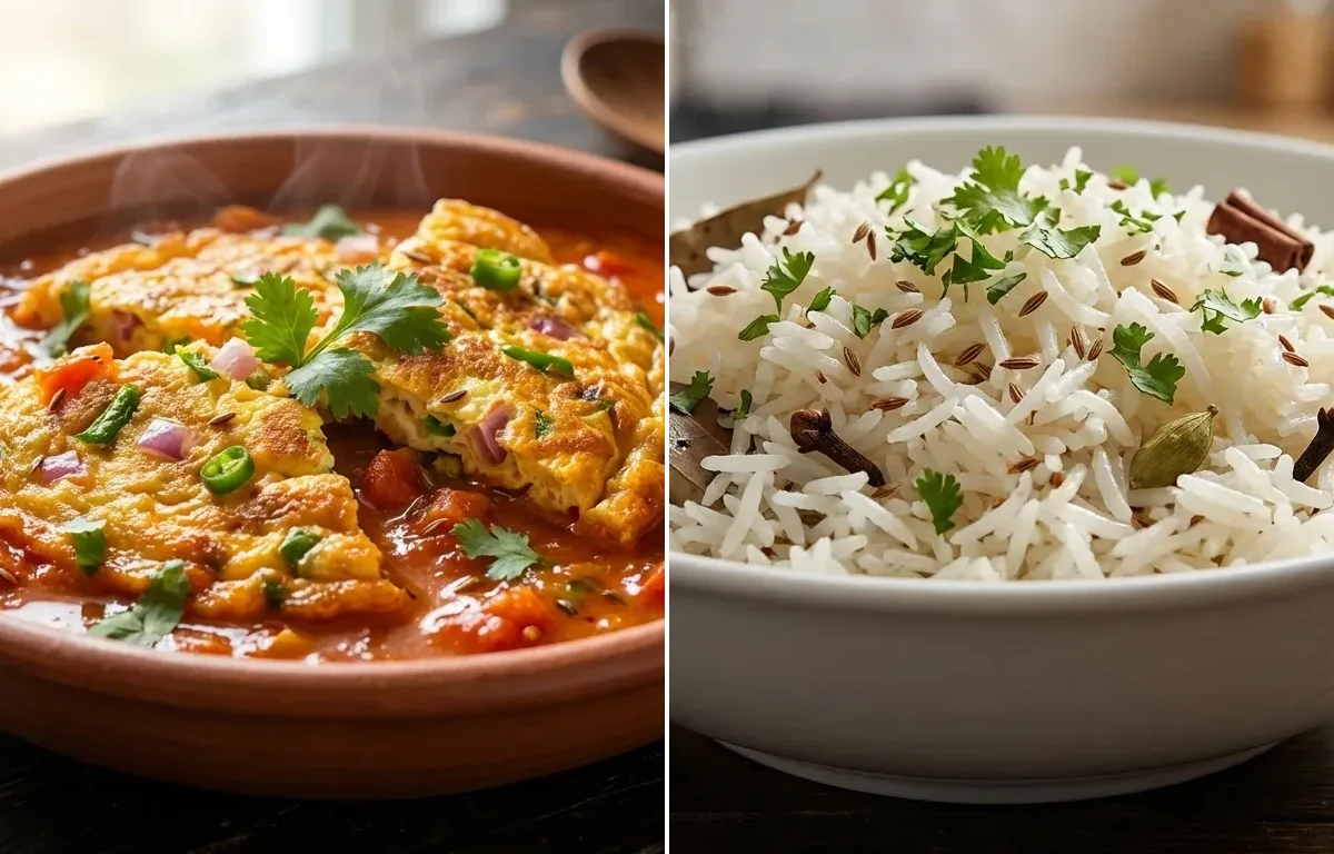 Tomato Omelette Curry