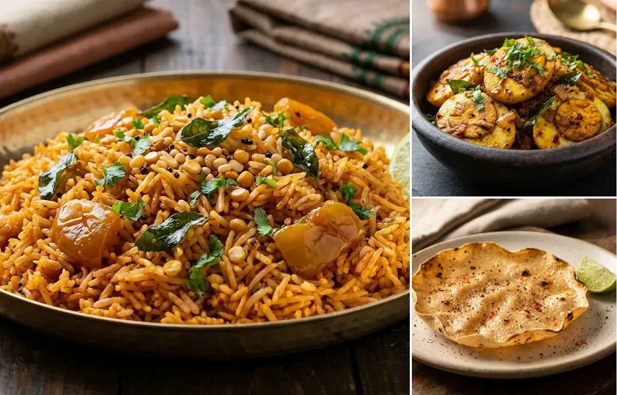 Tomato Rice with Egg Fry