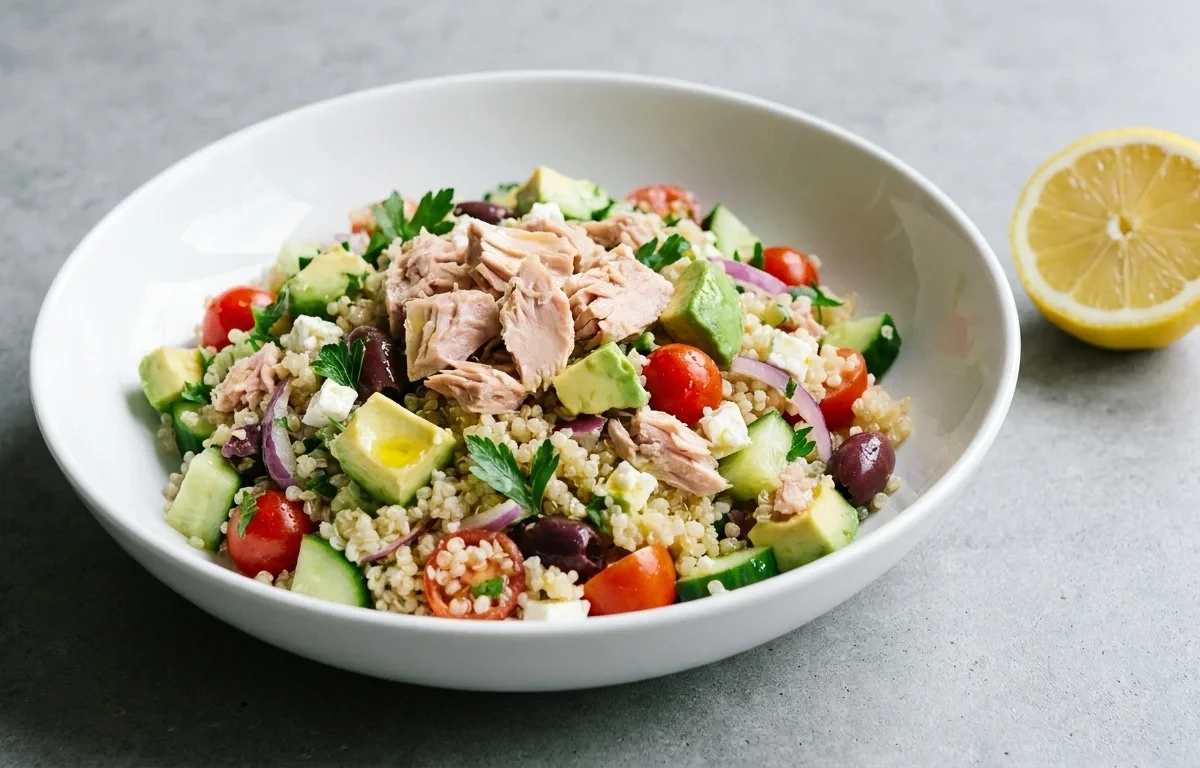 Tuna Quinoa Salad with Avocado