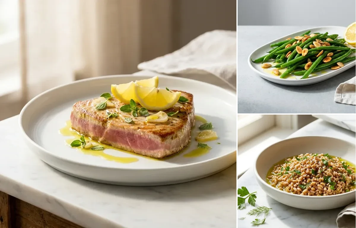 Tuna Steak with Lemon and Olive Oil