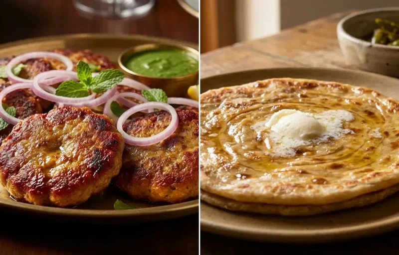 Tunday Kebab with Paratha