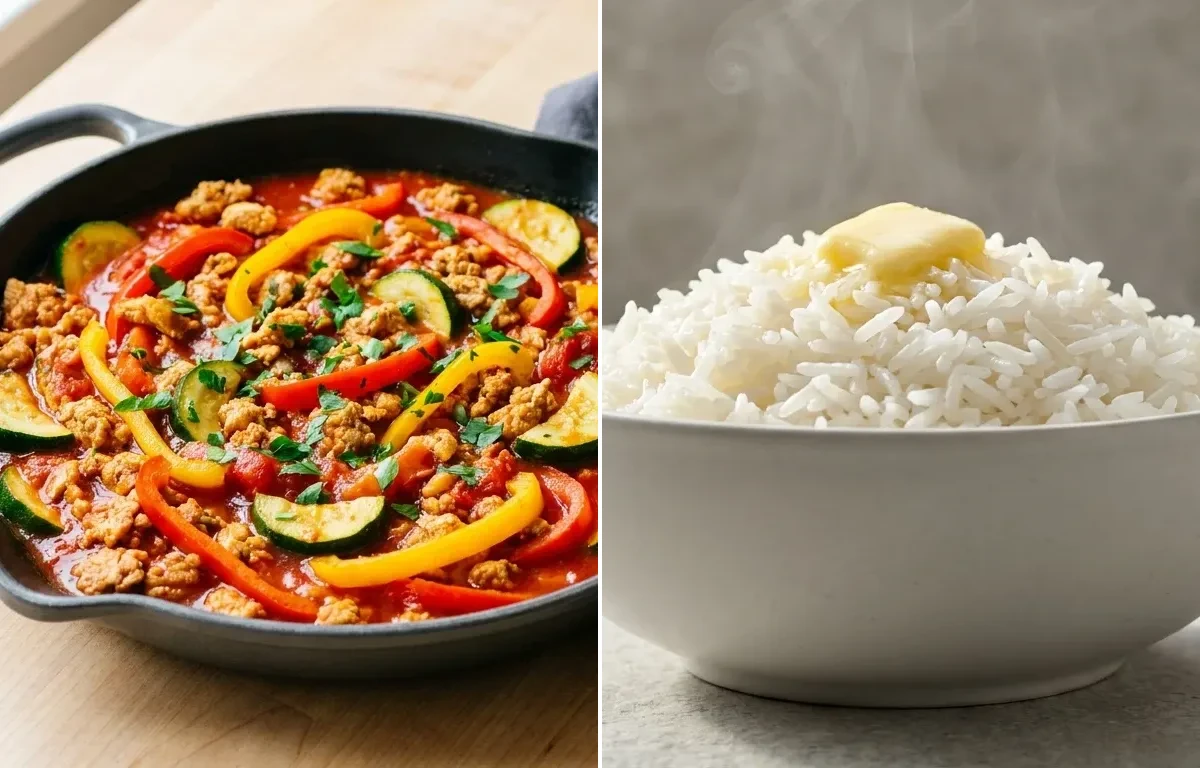 Turkey Skillet with Peppers and Zucchini