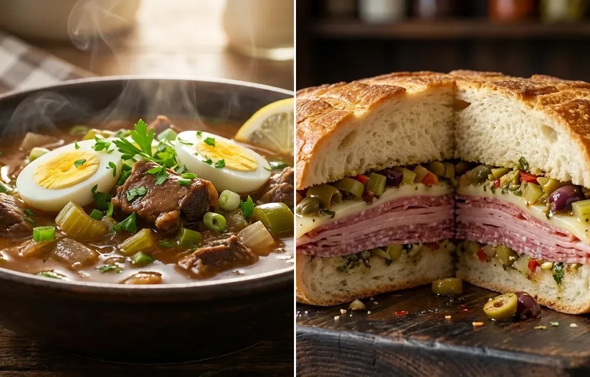Turtle Soup with Muffuletta