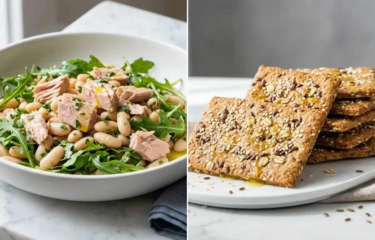 Tuscan White Bean and Tuna Salad with Arugula