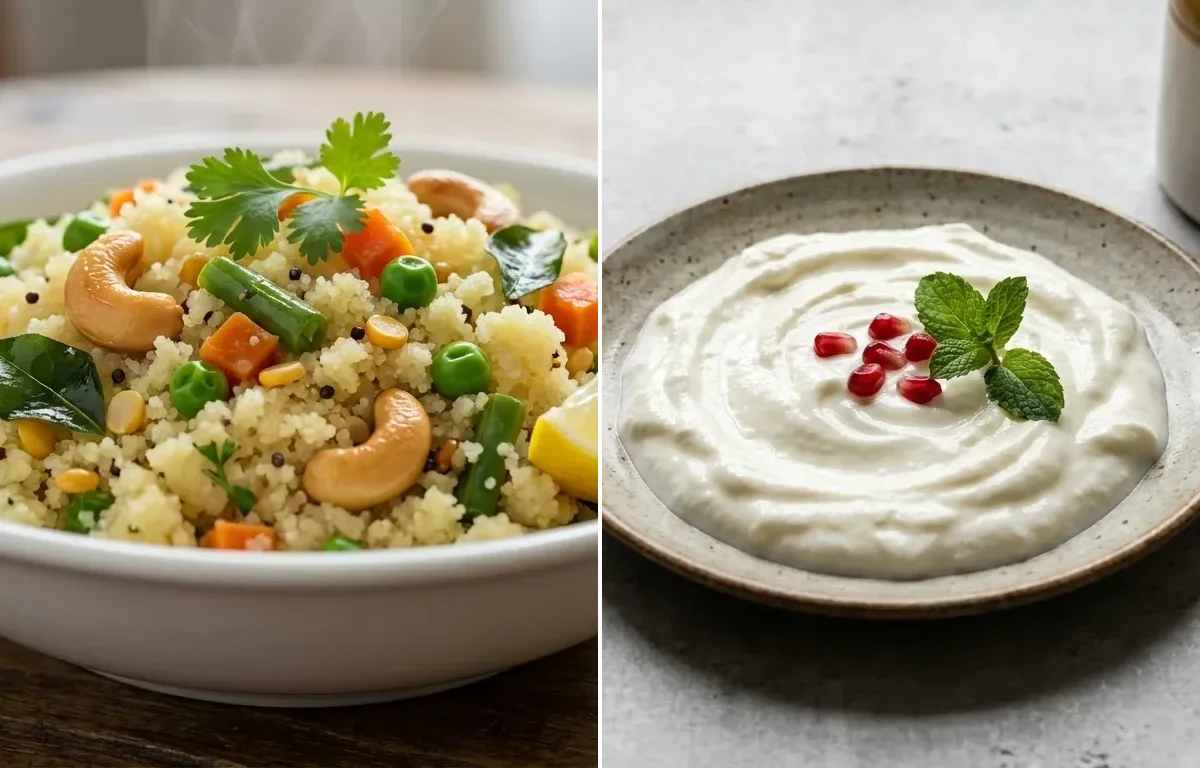 Upma with curd