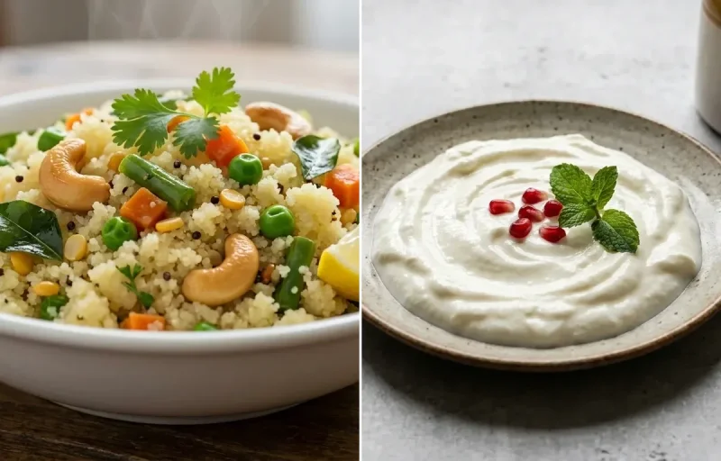 Upma with curd