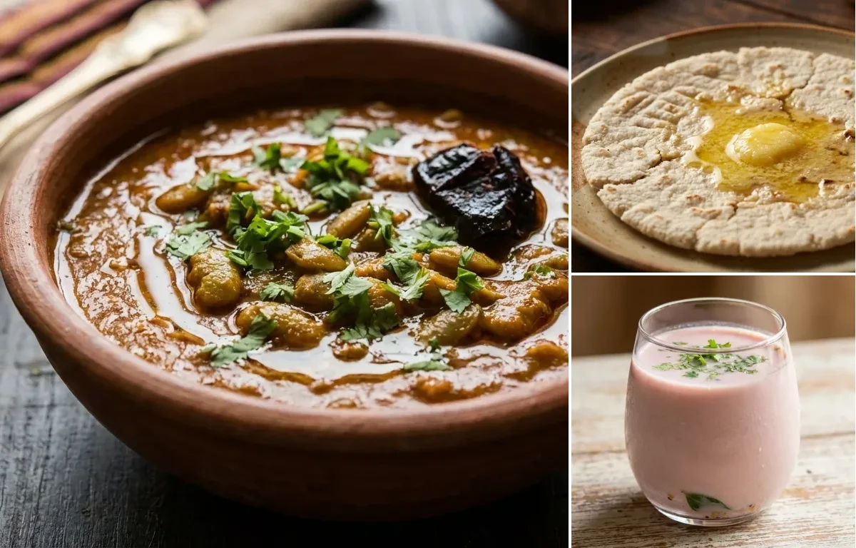 Vaalache Birde with Jowar Bhakri and Sol Kadhi