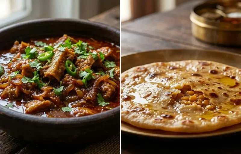 Vajdi Masala with Puran Poli