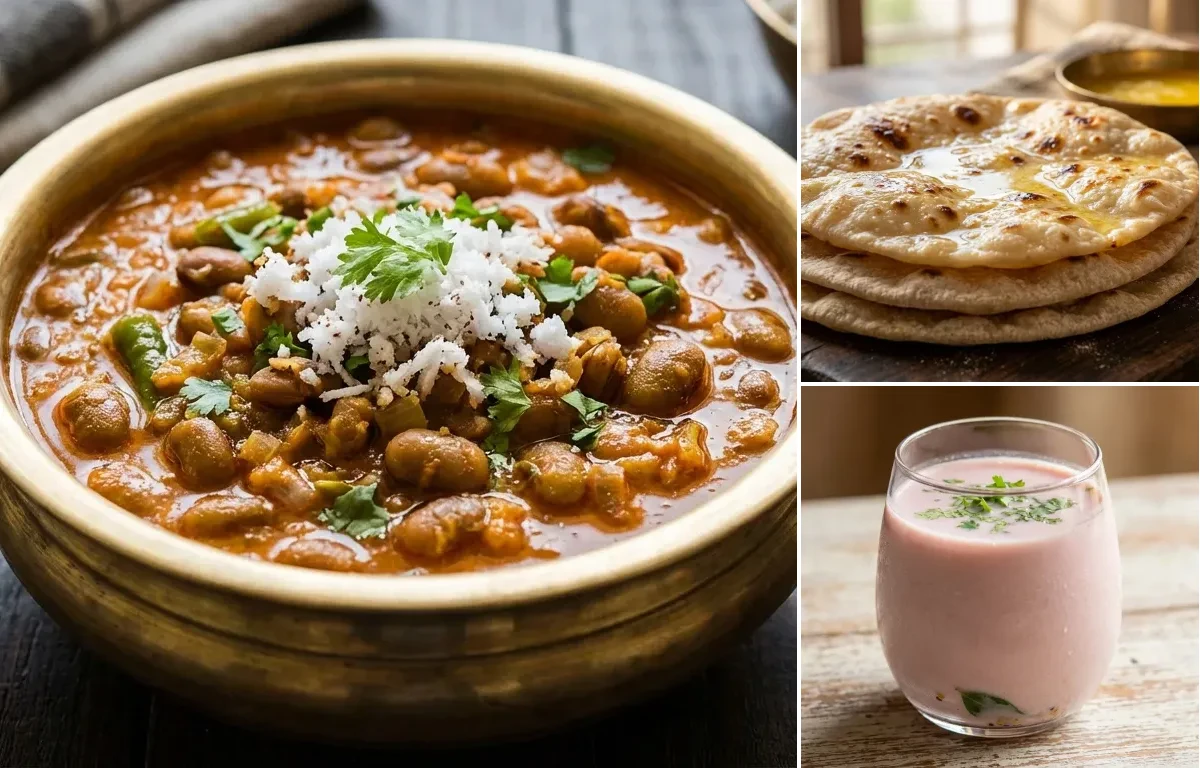 Valachi Bhaji with Chapati and Sol Kadhi