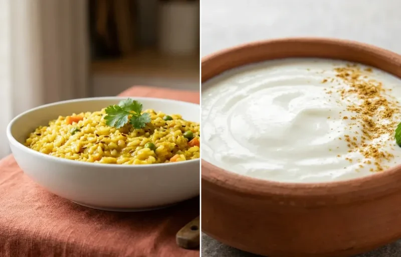 Veg Khichdi with Dahi