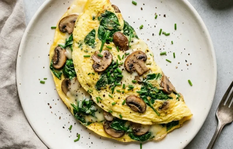 Vegan Gerd Mashed Sweet Potato with Vegan Gerd Roasted Veg Quinoa and Spinach Mushroom Omelet