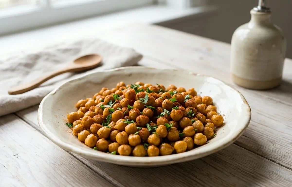Vegan Mushroom Steamed White Rice Bowl with Vegan Low-Ox Cucumber Quinoa Salad and Roasted Spiced Chickpeas