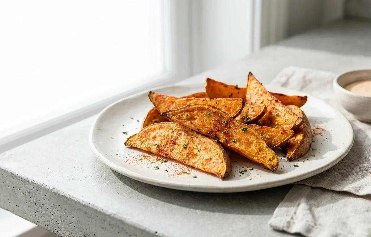 Vegan Tofu Scramble with Quinoa Chicken Salad and Vegan Sweet Potato Wedges Baked