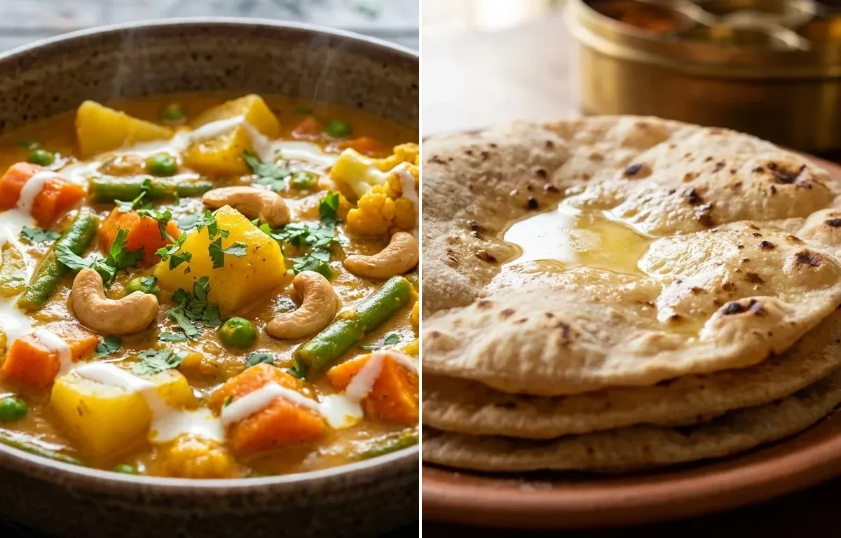 Vegetable Curry with Roti