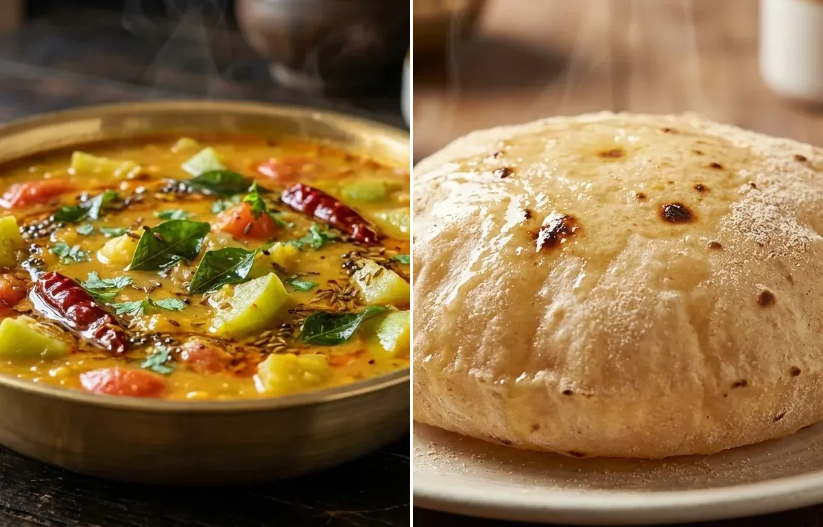 Vegetable Dalcha with Phulka
