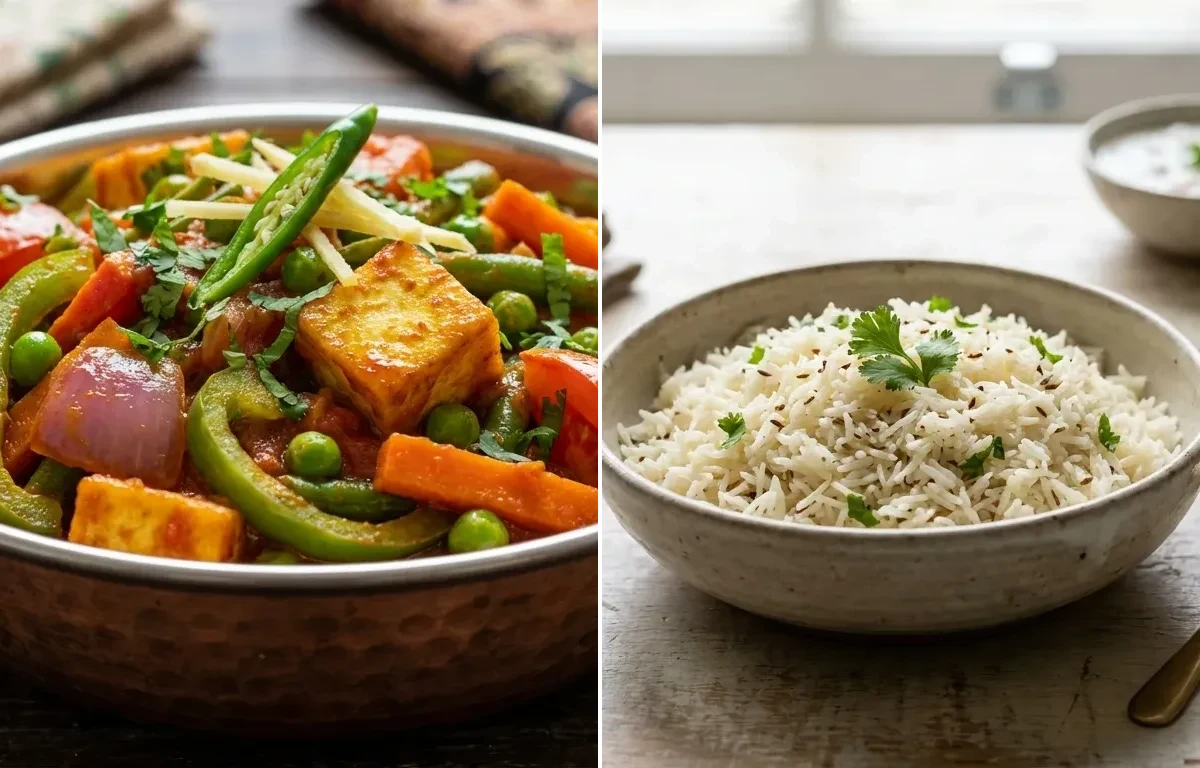 Vegetable Jalfrezi with Jeera Rice