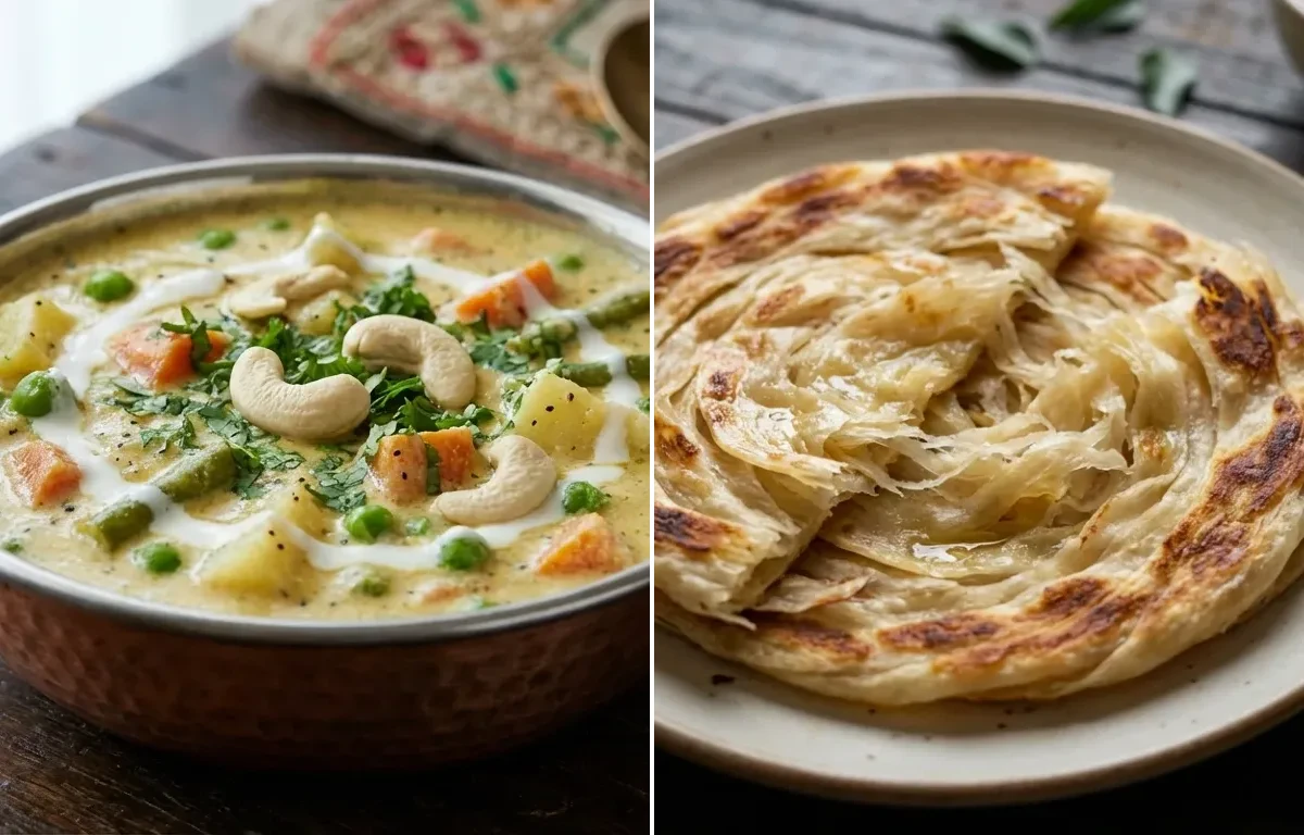 Vegetable Korma with Parotta