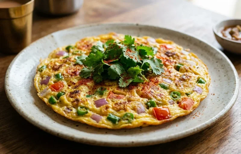 Vegetable Omelette with Banana