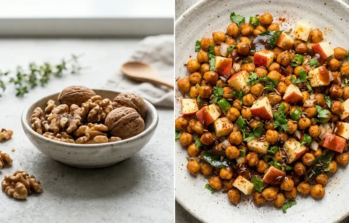 Walnuts Small Portion with Roasted Chana With Apple