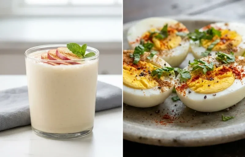 Whey Shake with Boiled Eggs with Walnuts Small Portion