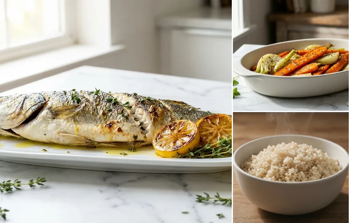 Whole Roasted Branzino with Herbs and Lemon