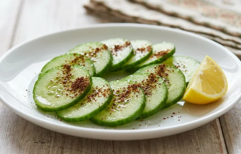 Whole Wheat Bagel with Light Cream Cheese with Cucumber Slices